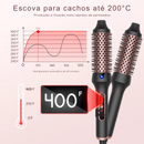 Escova Modeladora 3 em 1 ✨ com 5 Níveis de Temperatura 🌡️